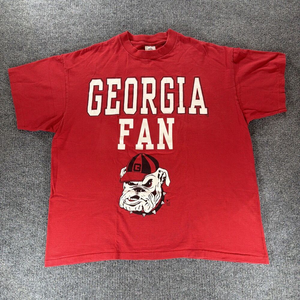 VTG University of Georgia Bulldogs Single Stitch Delta Made in USA XL 80s 90s